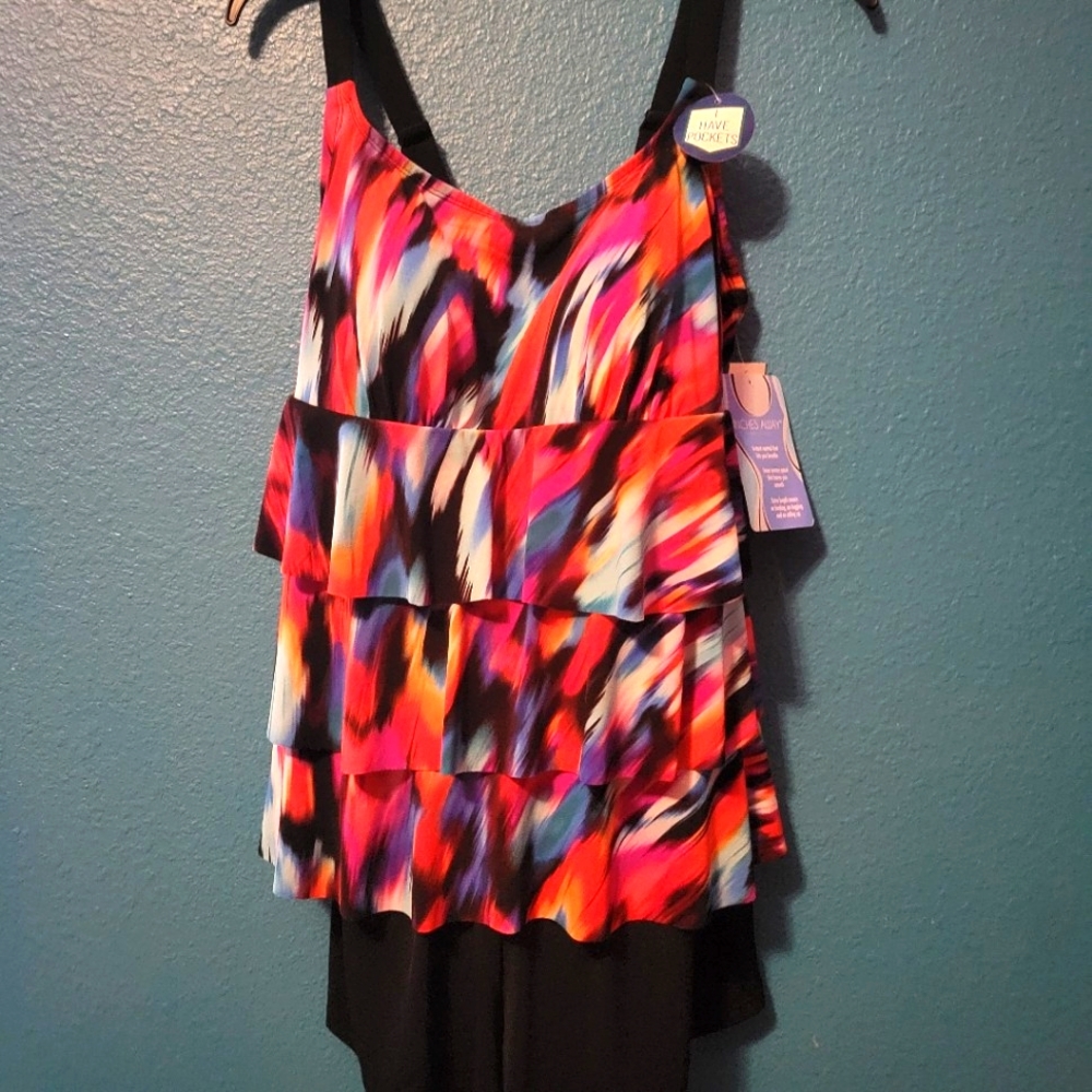 Multi-colored bathing suit - 16W